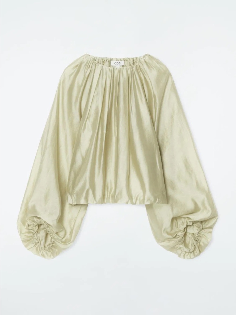 COS Light Green Balloon-Sleeve Blouse